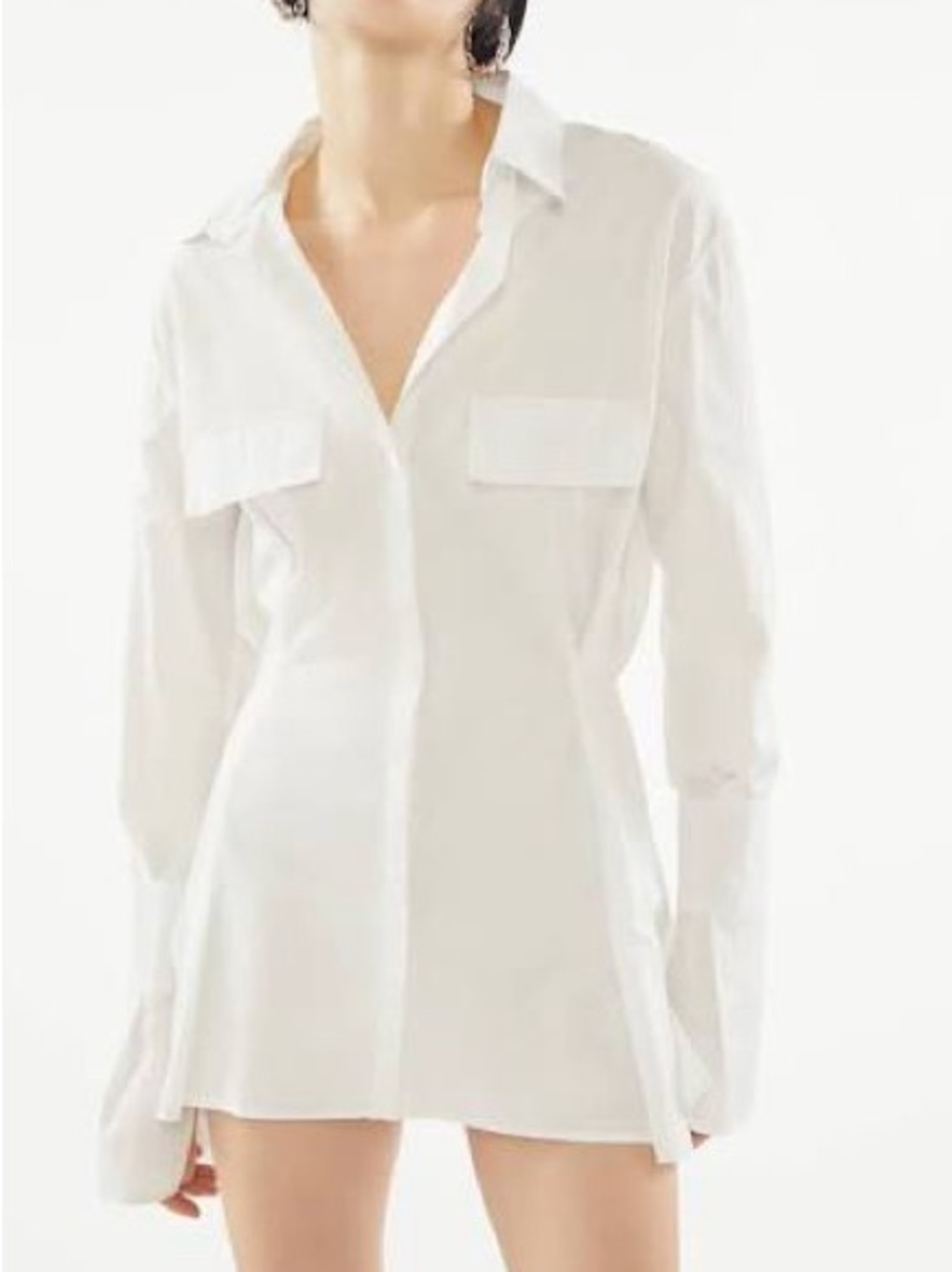Lioness White Long-Sleeve Shirt Dress